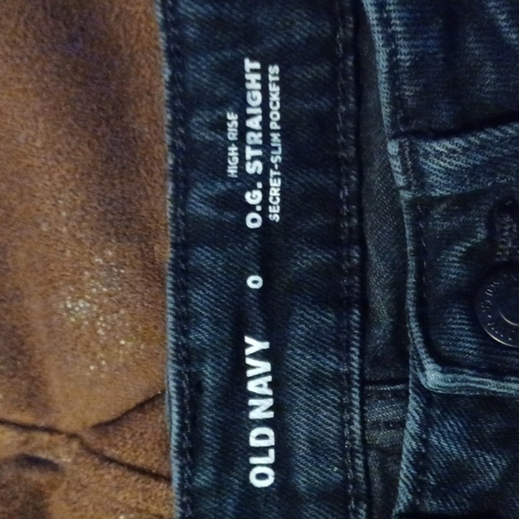 OLD NAVY, CHARCOLE COLOR, HIGH RISE, STRAIGHT LEG SIZE 0 JEANS. - Picture 6 of 7
